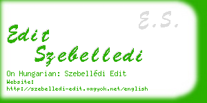 edit szebelledi business card